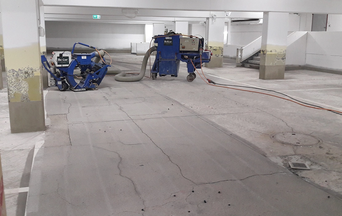 Tiefgarage in Dortmund – Kugelstrahlen Tiefgarage in Dortmund – Kugelstrahlen