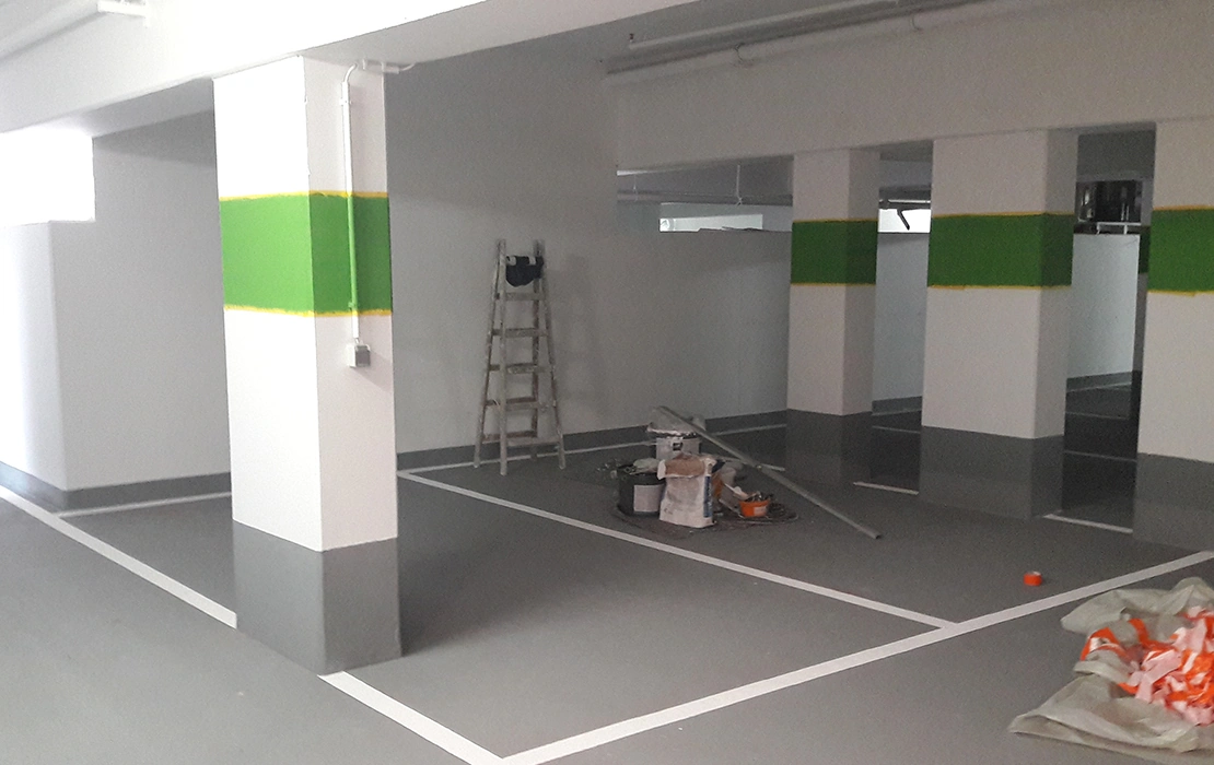 Tiefgarage in Dortmund – Farbkonzept Tiefgarage in Dortmund – Farbkonzept