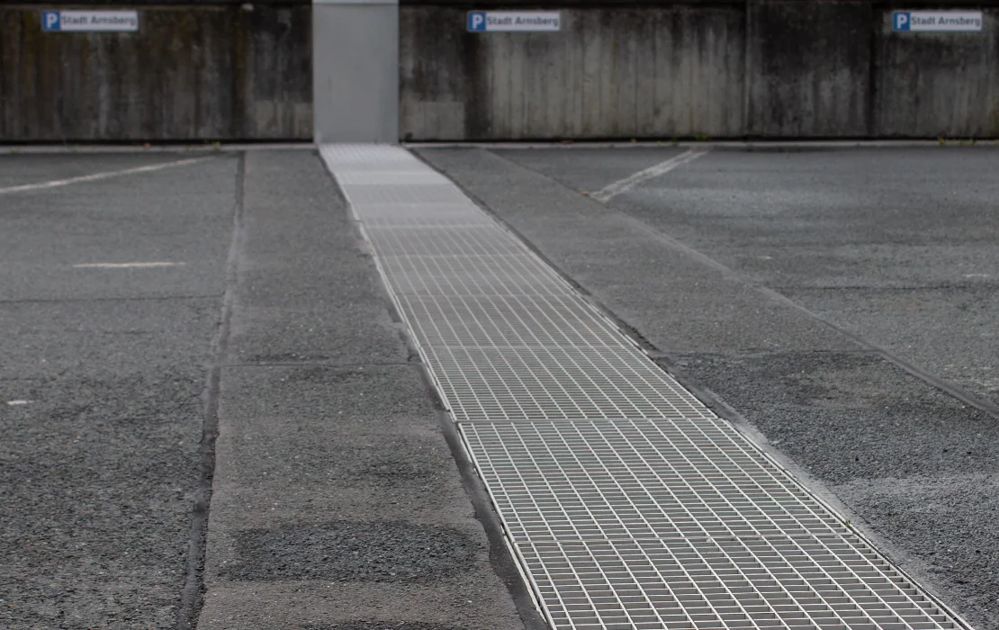 Parkdeck Arnsberg - Gussasphalt Entwässerung Parkdeck Arnsberg - Gussasphalt Entwässerung