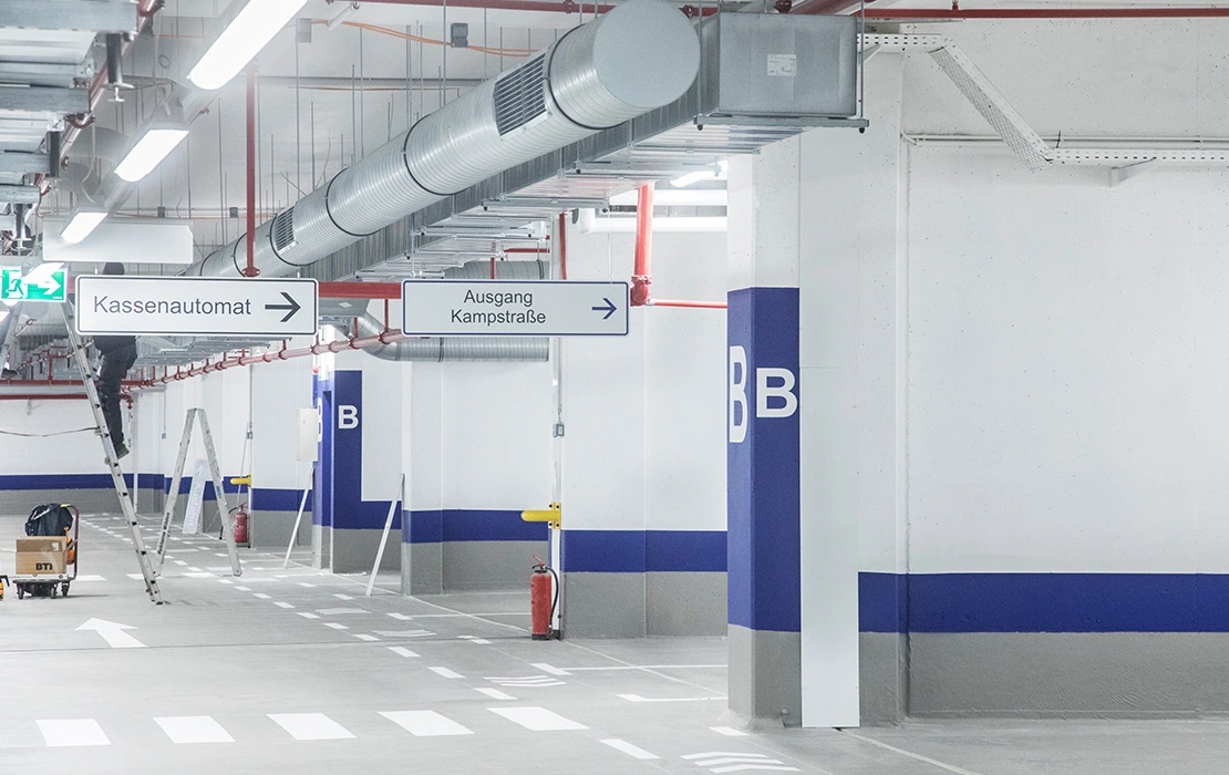 Beschilderung Tiefgarage