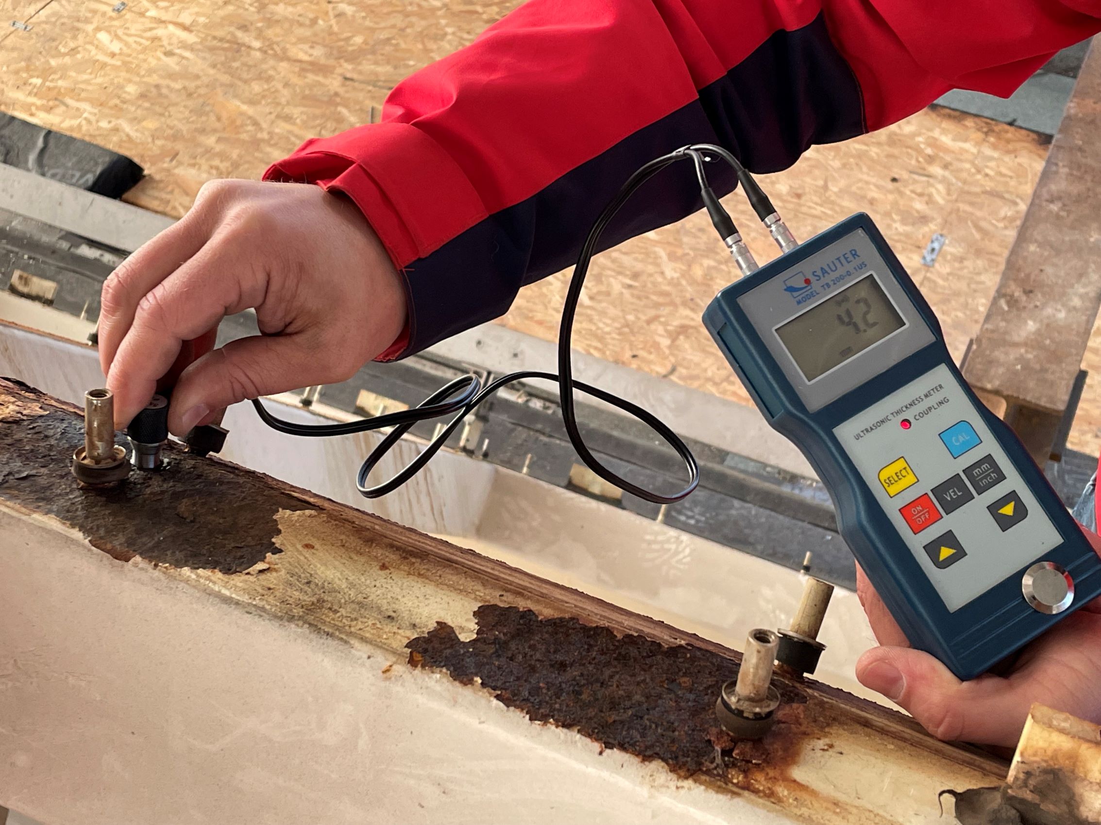 8 Ultraschallmessung der Materialdicken